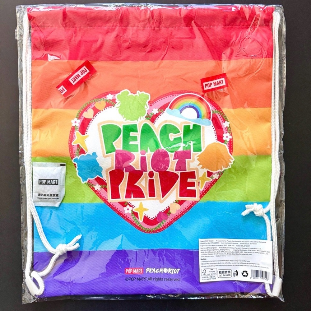 Peach Riot Rainbow Riot Series - Drawstring Backpack
 - Limited Volume - Picture 4 of 6